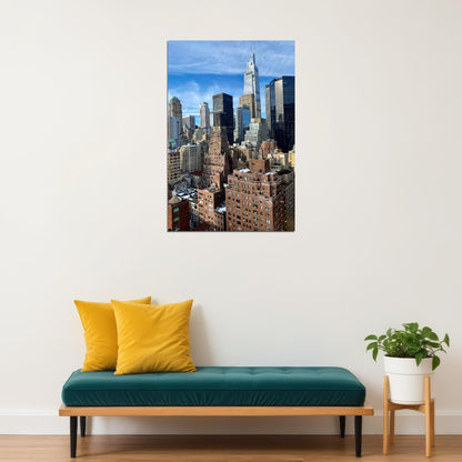 Manhatten Sky View City Photoghrapy Poster Wall Art Print Home Wall Decor