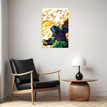 Green Goblin Cartoon Drawing Poster Wall Art Print Home Wall Decor