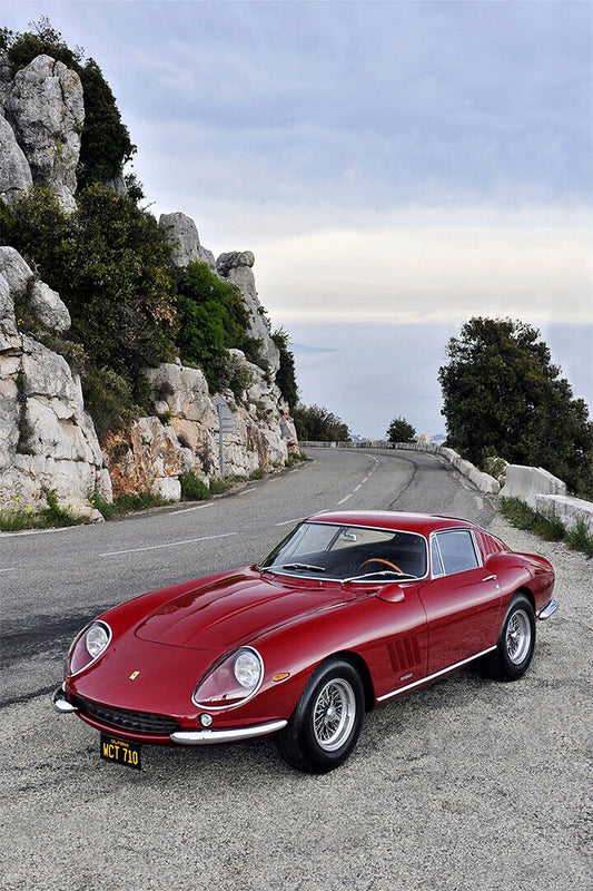 Old Red Ferrari 275 Gb Classic Poster Wall Art Print Home Wall Decor
