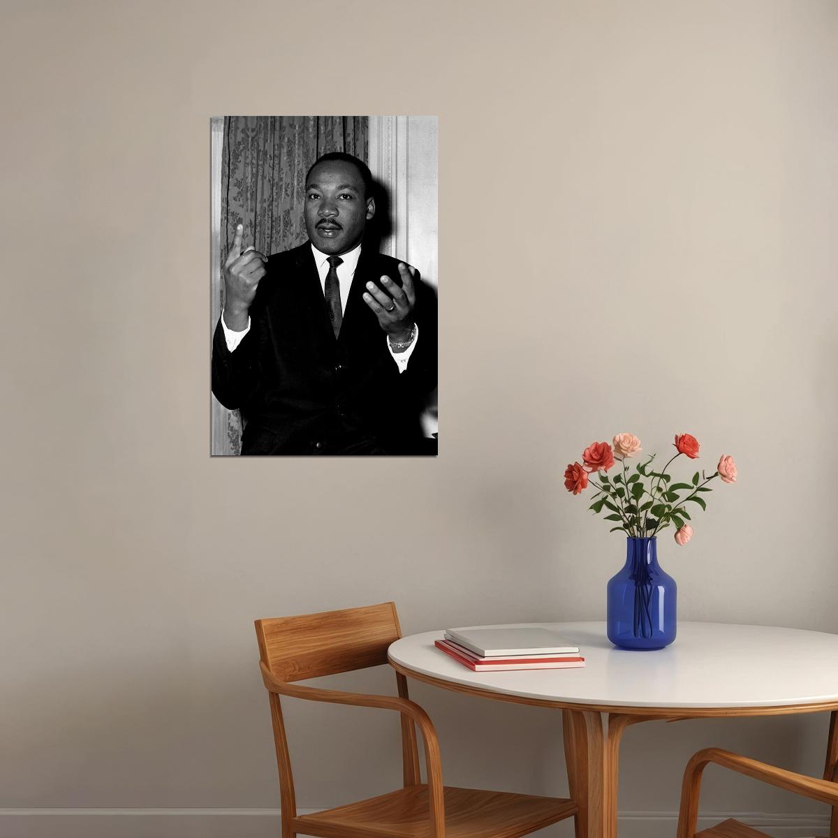Martin Luther King Jr Civil Rights Movement Leader Poster Wall Art Print Home Wall Decor