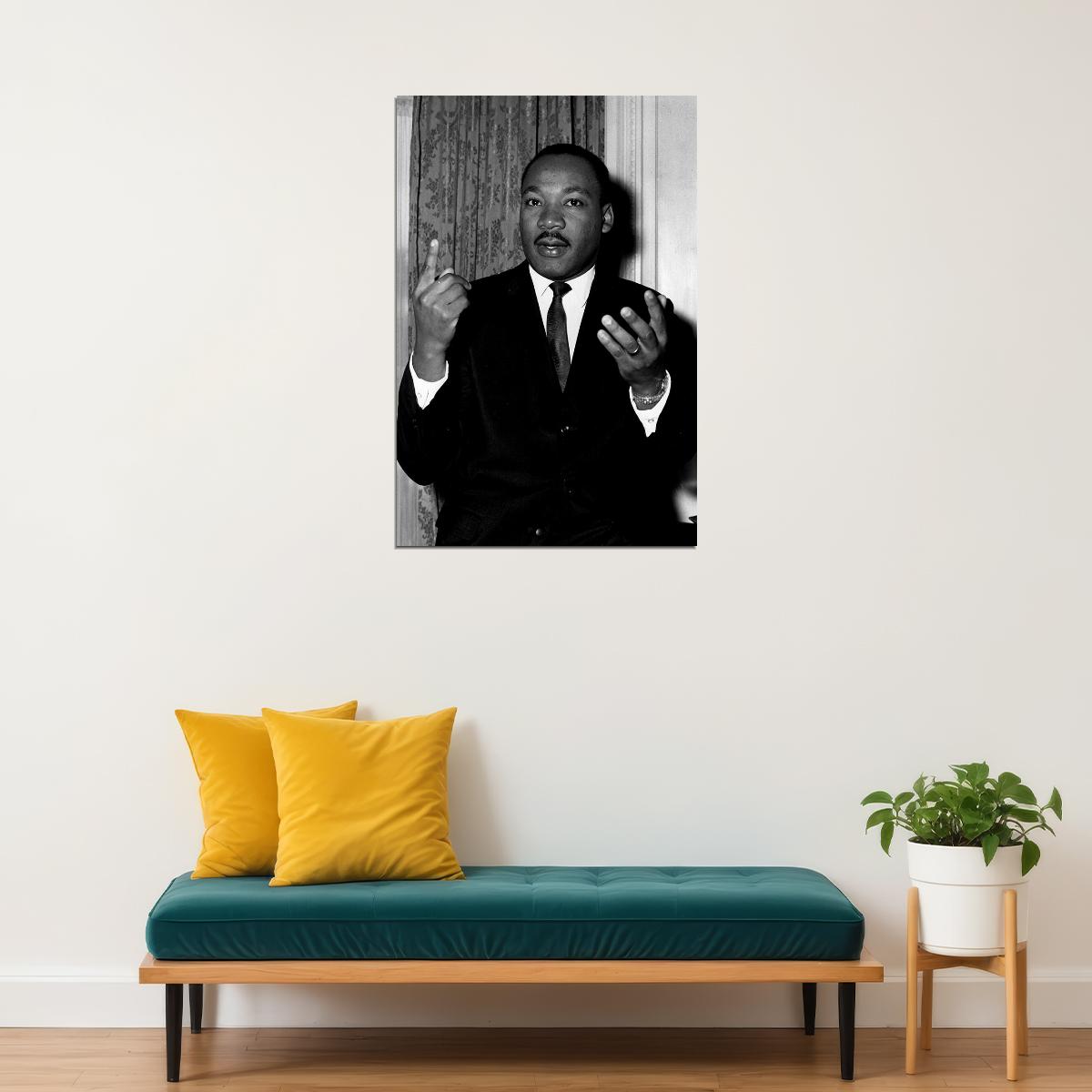 Martin Luther King Jr Civil Rights Movement Leader Poster Wall Art Print Home Wall Decor
