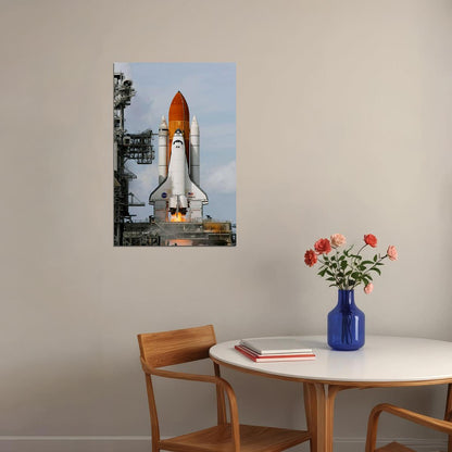 Space Shuttle Taking Science Excitement Poster Wall Art Print Home Wall Decor