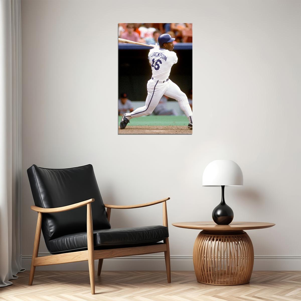 Baseball Bo Jackson Kc Atlethe Sport Poster Wall Art Print Home Wall Decor