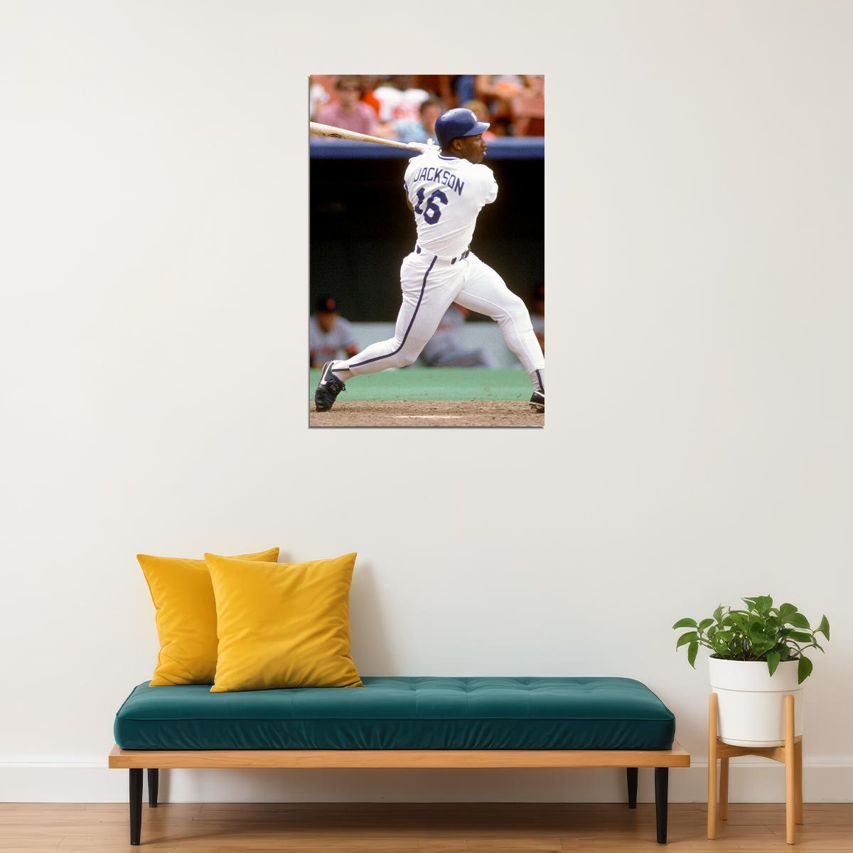 Baseball Bo Jackson Kc Atlethe Sport Poster Wall Art Print Home Wall Decor