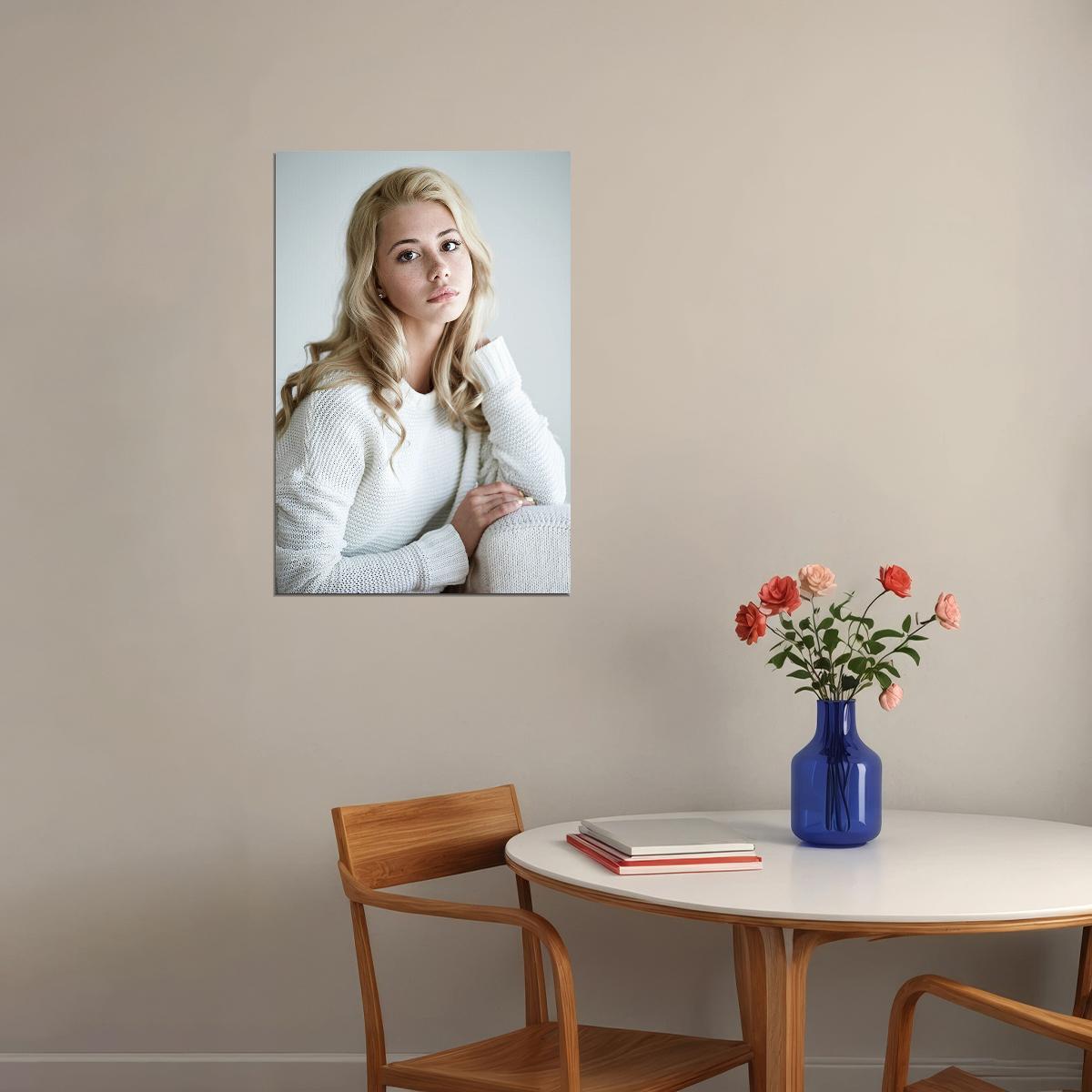 Blonde Sexy Woman Model Hot Poster Wall Art Print Home Wall Decor