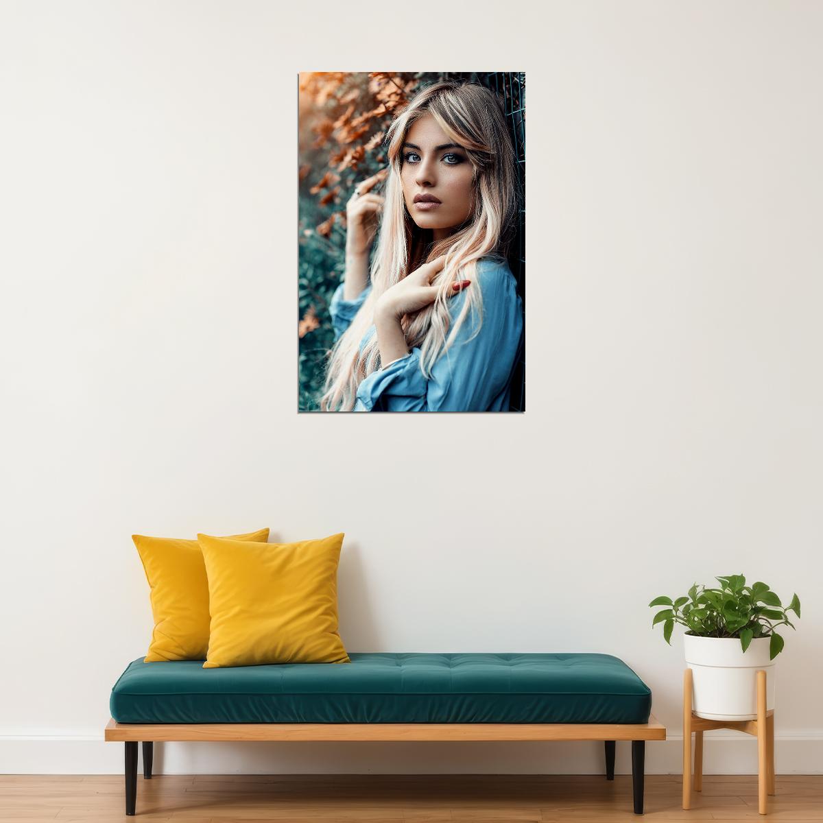 Blonde Sexy Female Model Hot Poster Wall Art Print Home Wall Decor