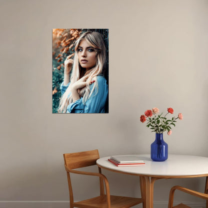 Blonde Sexy Female Model Hot Poster Wall Art Print Home Wall Decor