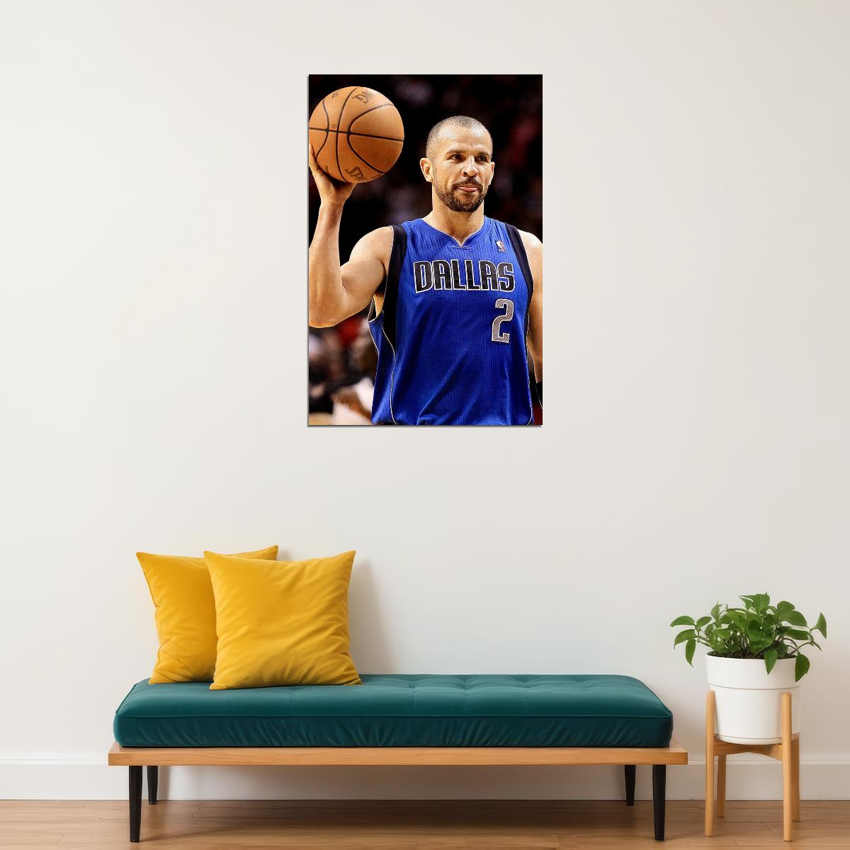 Jason Kidd Basketball Player Poster Wall Art Print Home Wall Decor
