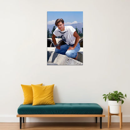 Brad Pitt Blonde Long Hair Poster Wall Art Print Home Wall Decor