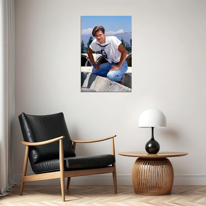 Brad Pitt Blonde Long Hair Poster Wall Art Print Home Wall Decor