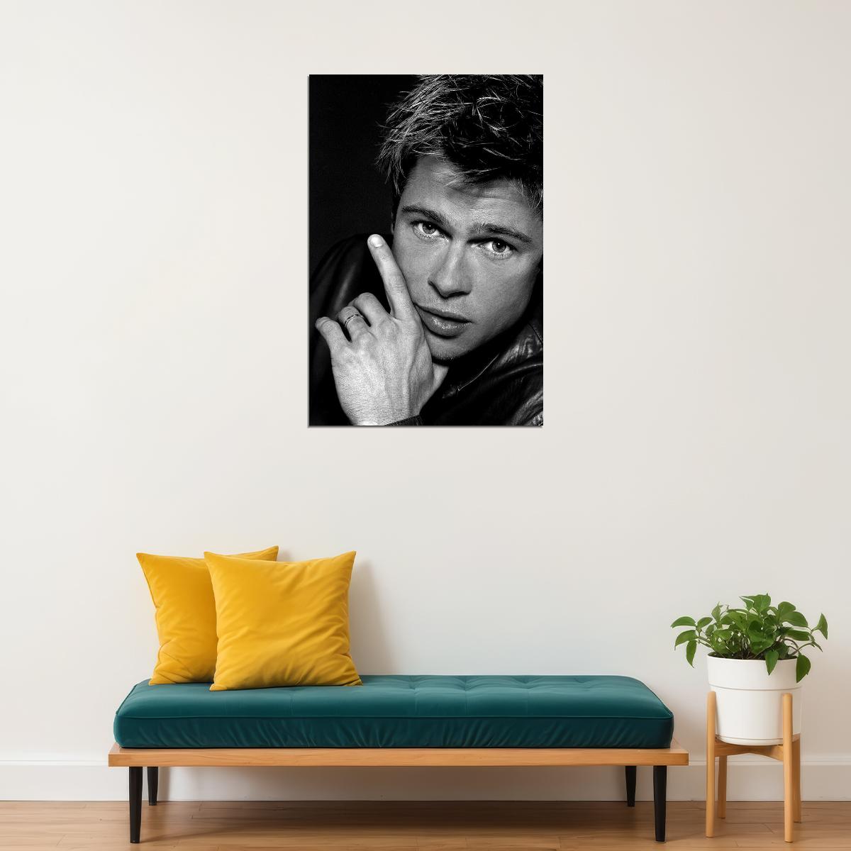 Brad Pitt Young Actor Charisma Poster Wall Art Print Home Wall Decor