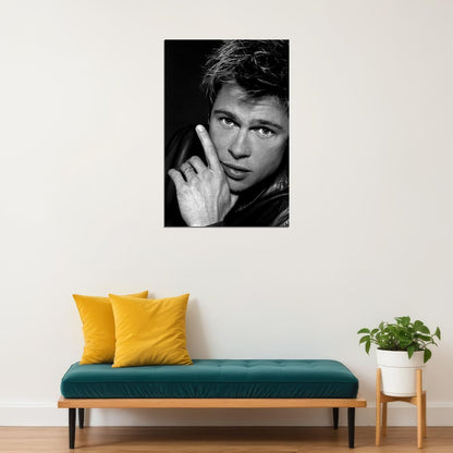 Brad Pitt Young Actor Charisma Poster Wall Art Print Home Wall Decor