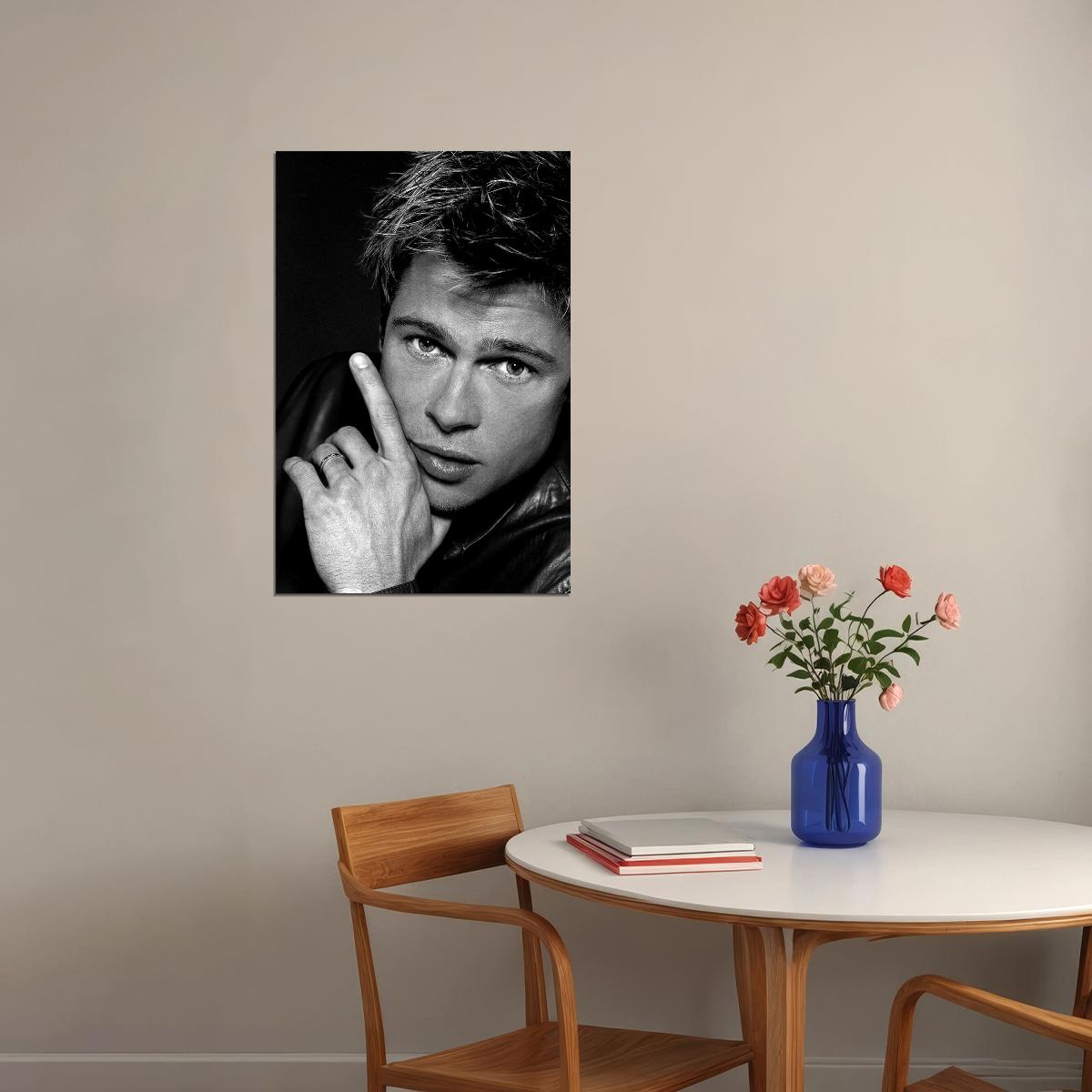 Brad Pitt Young Actor Charisma Poster Wall Art Print Home Wall Decor
