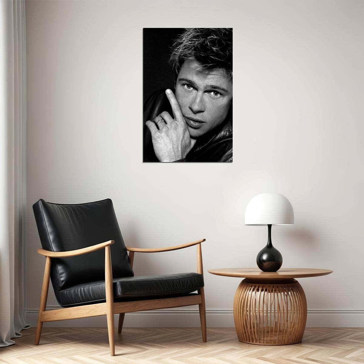 Brad Pitt Young Actor Charisma Poster Wall Art Print Home Wall Decor
