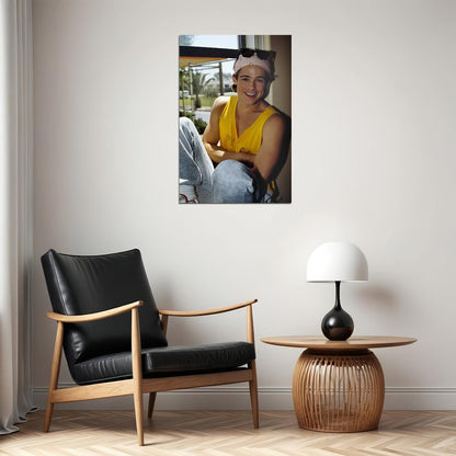 Brad Pitt Charisma Long Hair Poster Wall Art Print Home Wall Decor
