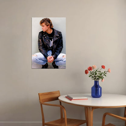 Brad Pitt Young Actor Handsome Poster Wall Art Print Home Wall Decor