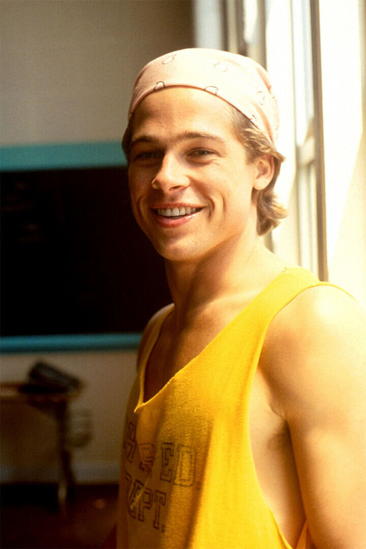 Brad Pitt Young Long Hair Poster Wall Art Print Home Wall Decor