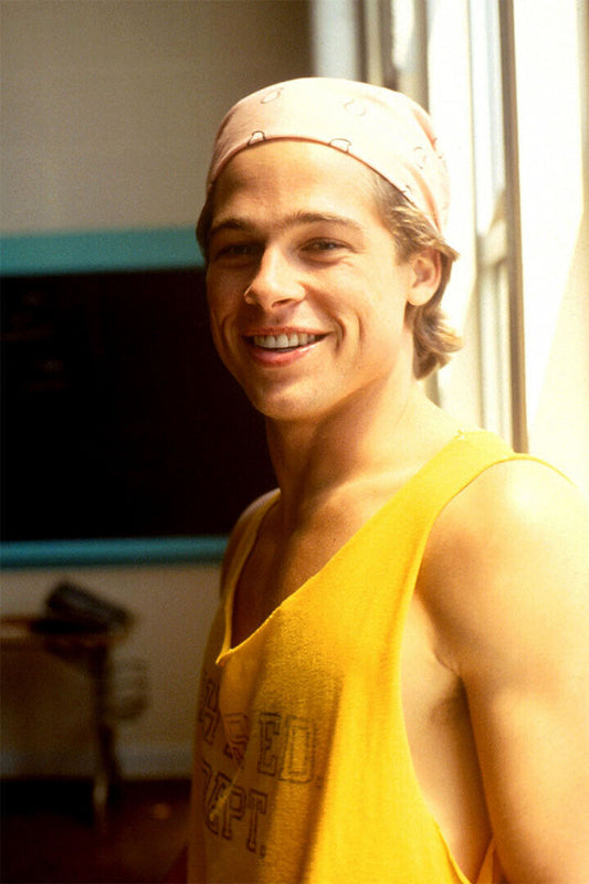 Brad Pitt Young Long Hair Poster Wall Art Print Home Wall Decor