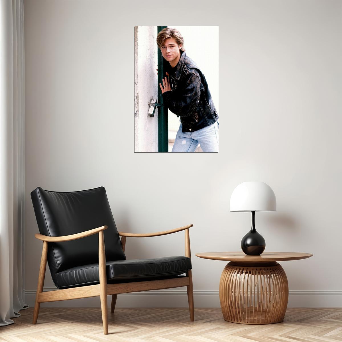 Brad Pitt Young Real Long Hair Poster Wall Art Print Home Wall Decor