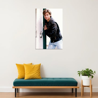Brad Pitt Young Real Long Hair Poster Wall Art Print Home Wall Decor