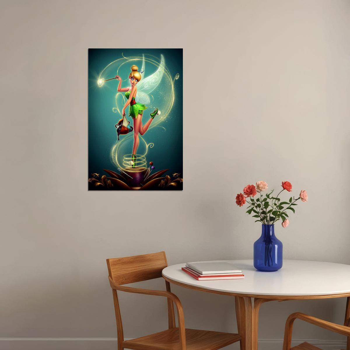 Tinki Tinkerbell Pixie Dust Animation Poster Wall Art Print Home Wall Decor