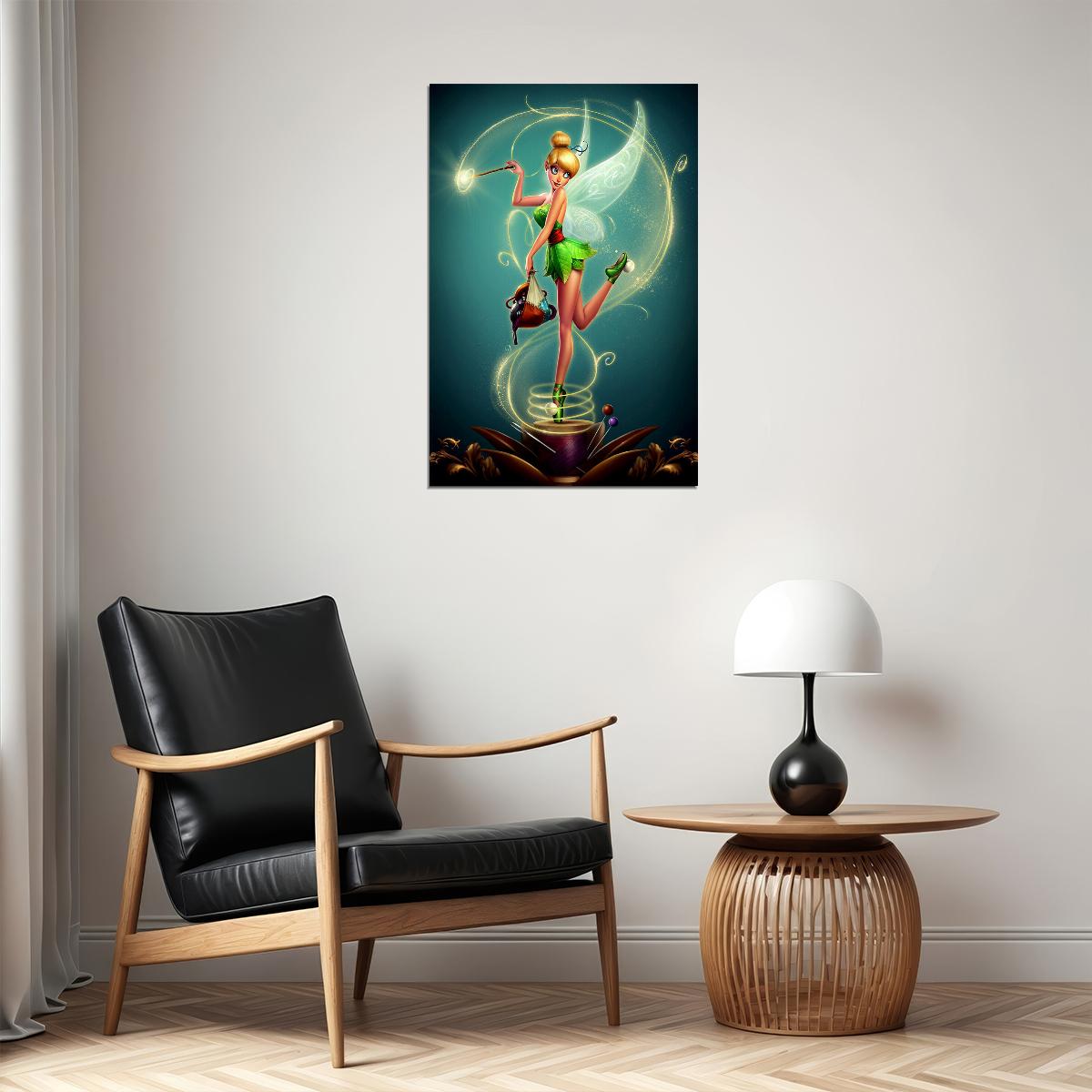 Tinki Tinkerbell Pixie Dust Animation Poster Wall Art Print Home Wall Decor