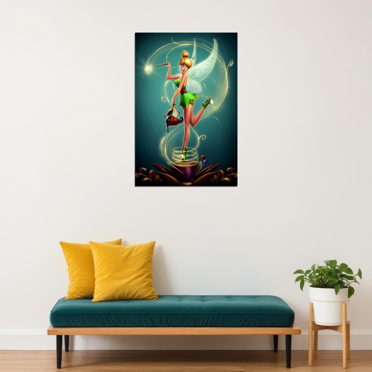 Tinki Tinkerbell Pixie Dust Animation Poster Wall Art Print Home Wall Decor