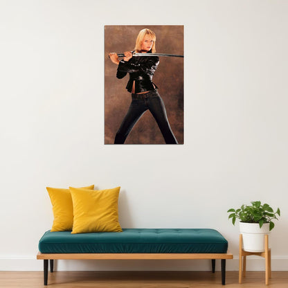 Uma Thurman With Sword Movie Poster Wall Art Print Home Wall Decor