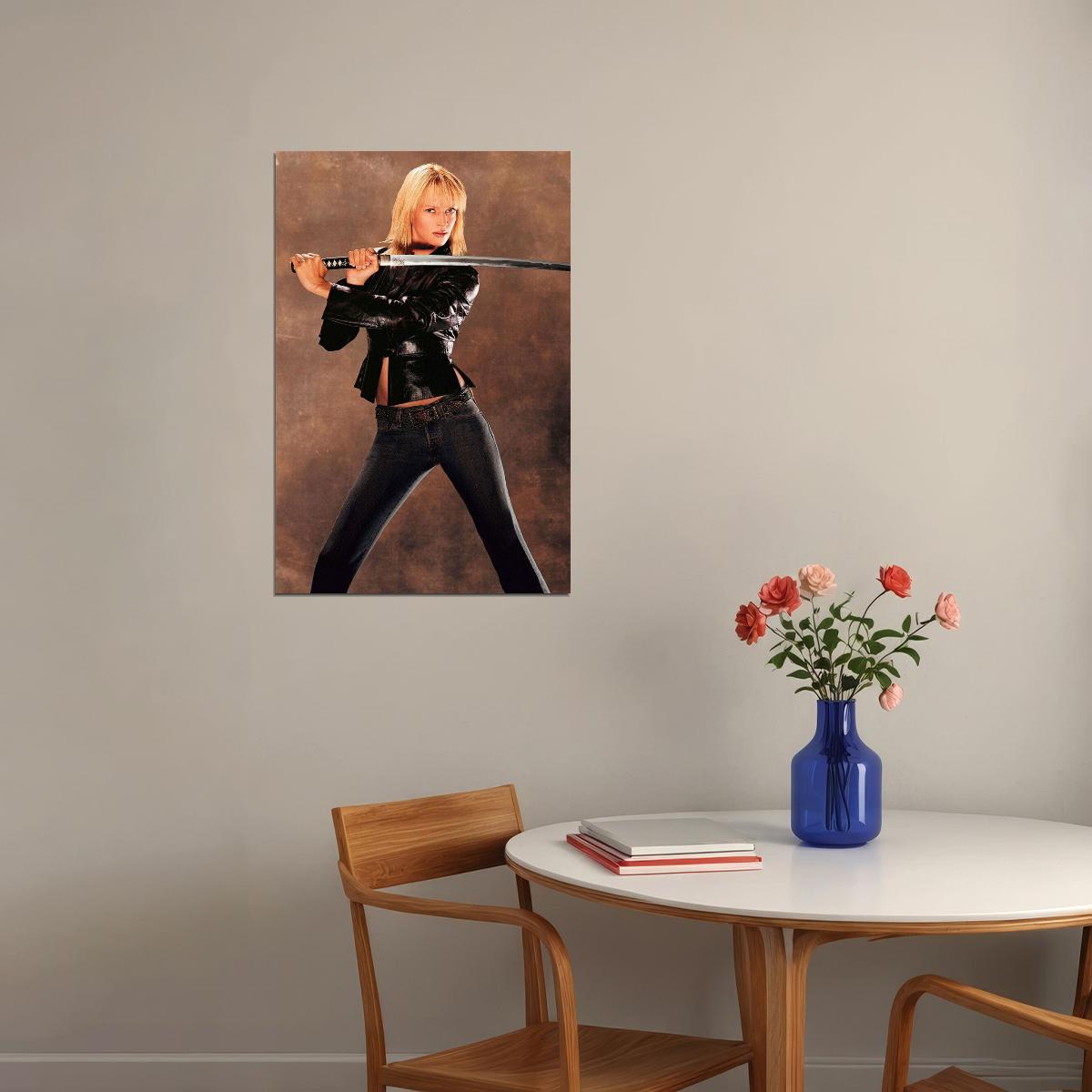 Uma Thurman With Sword Movie Poster Wall Art Print Home Wall Decor
