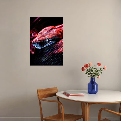 Snake Psychedelic Cobra Animal Reptile Poster Wall Art Print Home Wall Decor