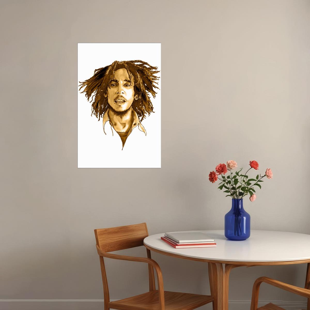 Bob Marley In Concert Reggae Music Poster Wall Art Print Home Wall Decor