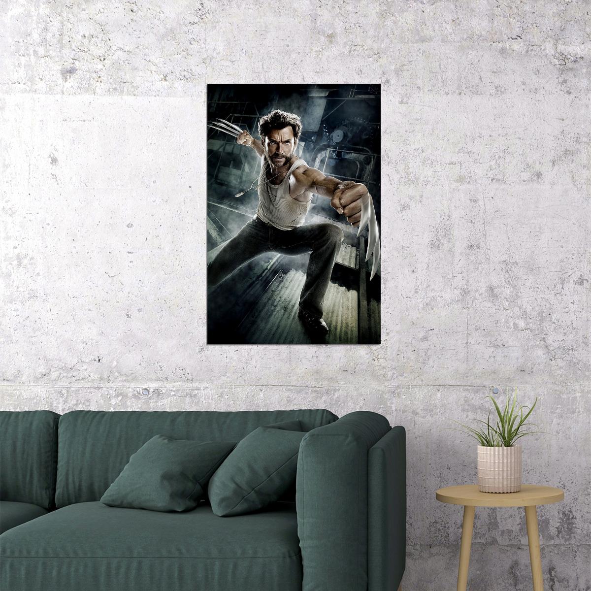 X Men Wolverine Hugh Jackman Movie Poster Wall Art Print Home Wall Decor