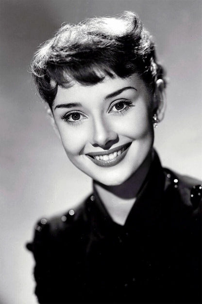 Audrey Hepburn Actress Smile Posed Poster Wall Art Print Home Wall Decor