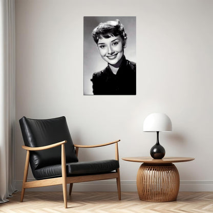 Audrey Hepburn Actress Smile Posed Poster Wall Art Print Home Wall Decor