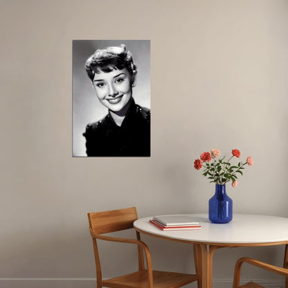 Audrey Hepburn Actress Smile Posed Poster Wall Art Print Home Wall Decor