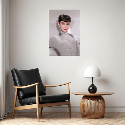 Audrey Hepburn Actress Posed Pretty Poster Wall Art Print Home Wall Decor