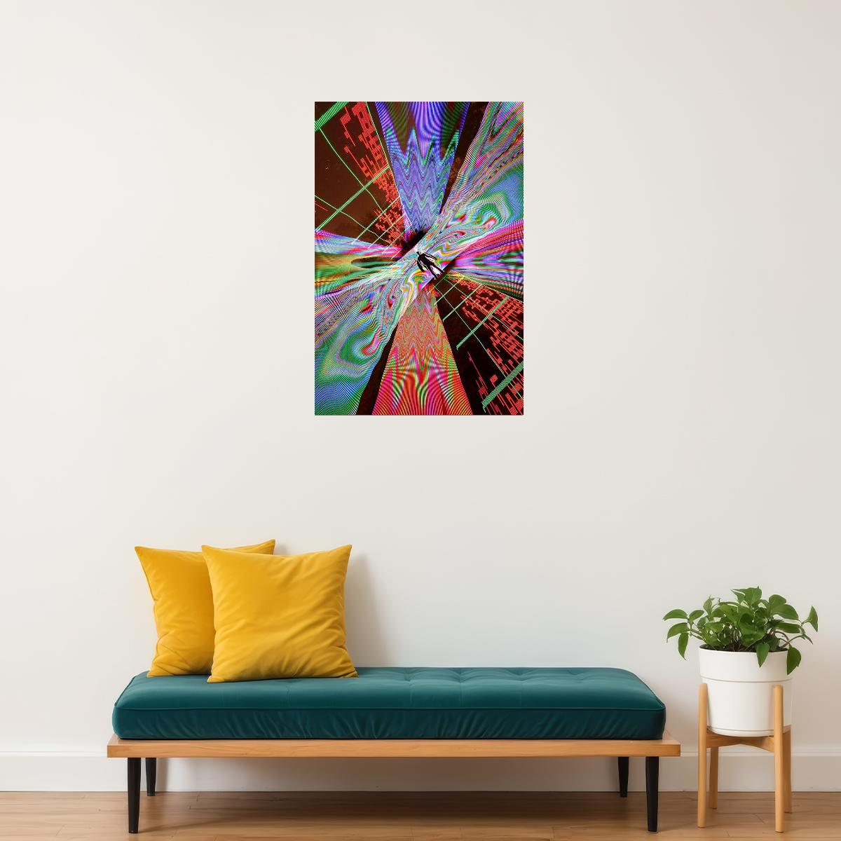 Psychedelic Vivid Radiation Artwork Poster Wall Art Print Home Wall Decor