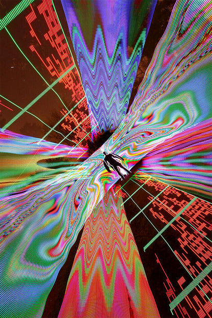 Psychedelic Vivid Radiation Artwork Poster Wall Art Print Home Wall Decor