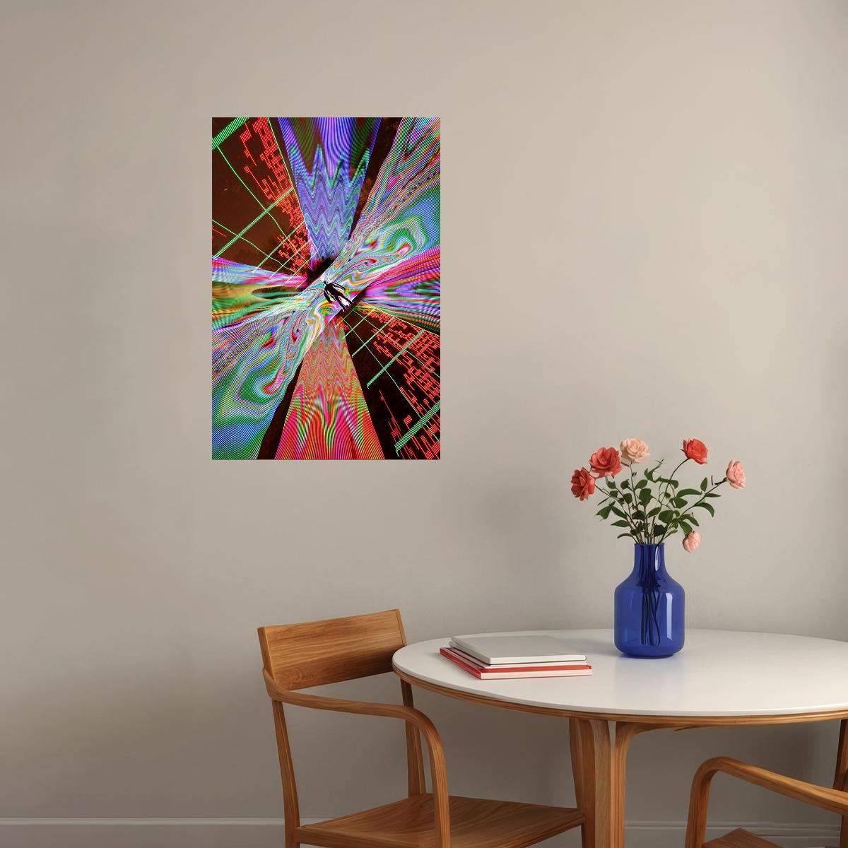 Psychedelic Vivid Radiation Artwork Poster Wall Art Print Home Wall Decor