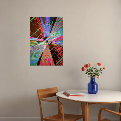 Psychedelic Vivid Radiation Artwork Poster Wall Art Print Home Wall Decor