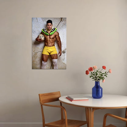 Soccer Sexy Male Model Hot Poster Wall Art Print Home Wall Decor