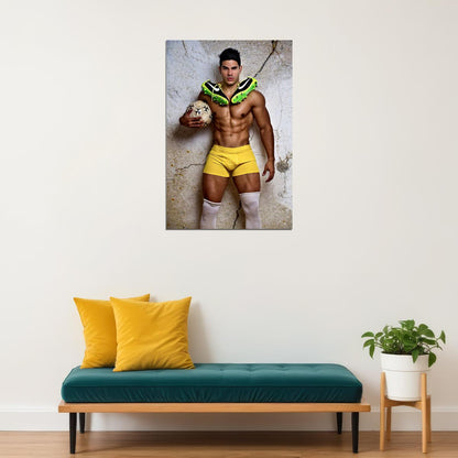 Soccer Sexy Male Model Hot Poster Wall Art Print Home Wall Decor