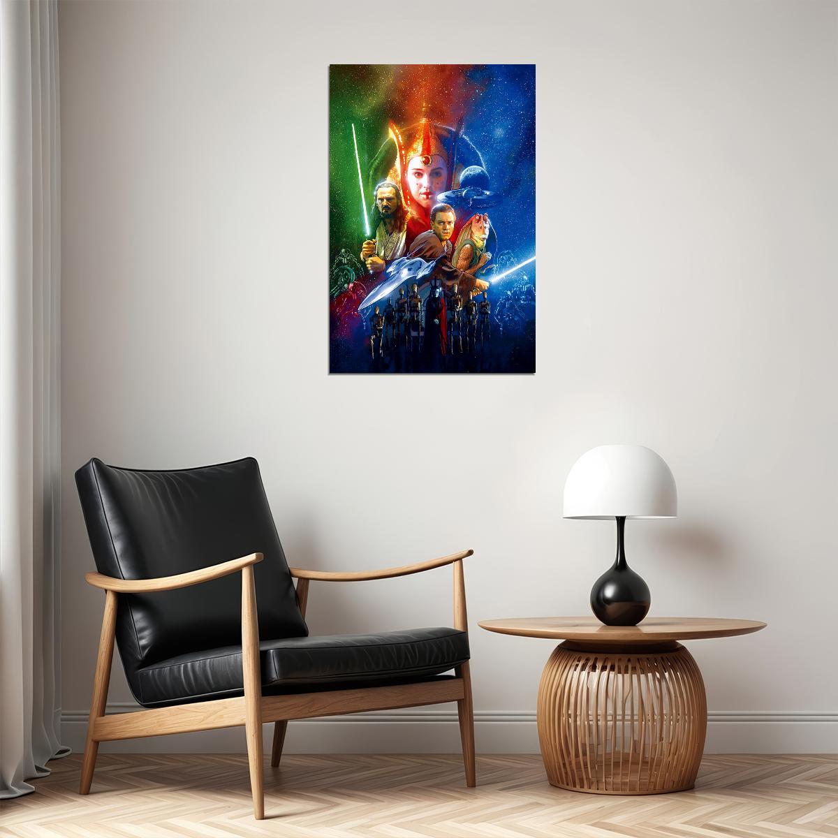 Star Wars Episode 1 Space Battle Poster Wall Art Print Home Wall Decor