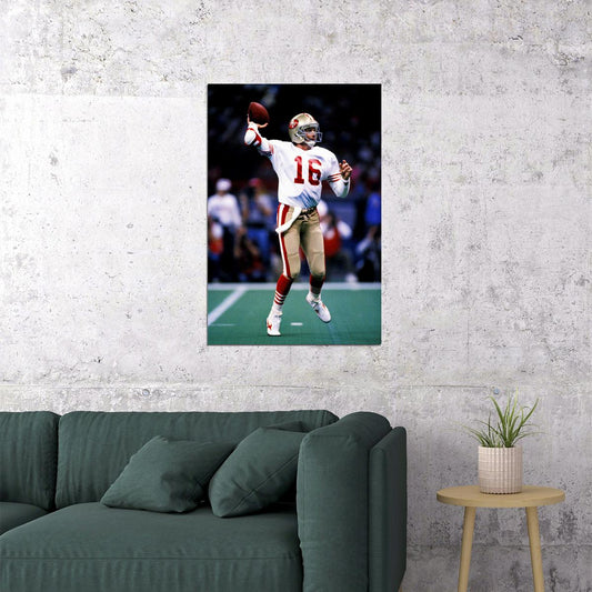 Joe Montana Sports Football Player Poster Wall Art Print Home Wall Decor