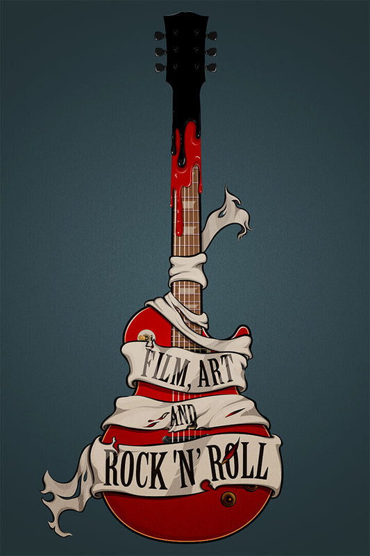 Rock Music Die Hard Blacklite Design Poster Wall Art Print Home Wall Decor
