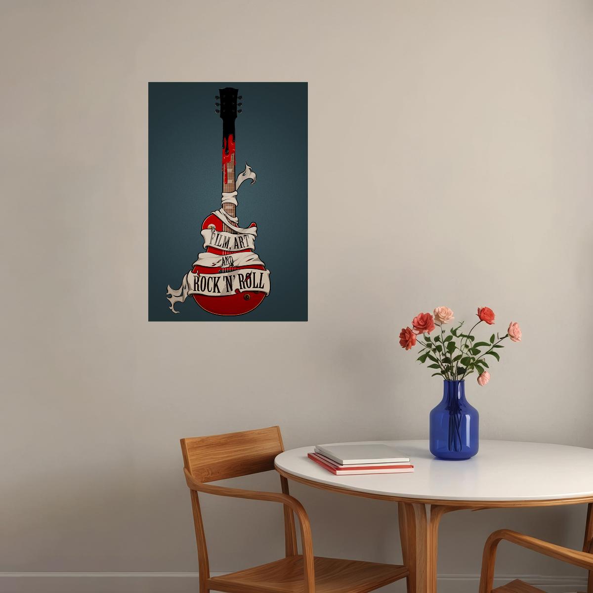 Rock Music Die Hard Blacklite Design Poster Wall Art Print Home Wall Decor