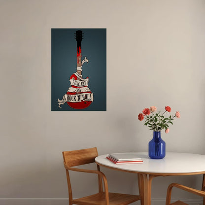 Rock Music Die Hard Blacklite Design Poster Wall Art Print Home Wall Decor