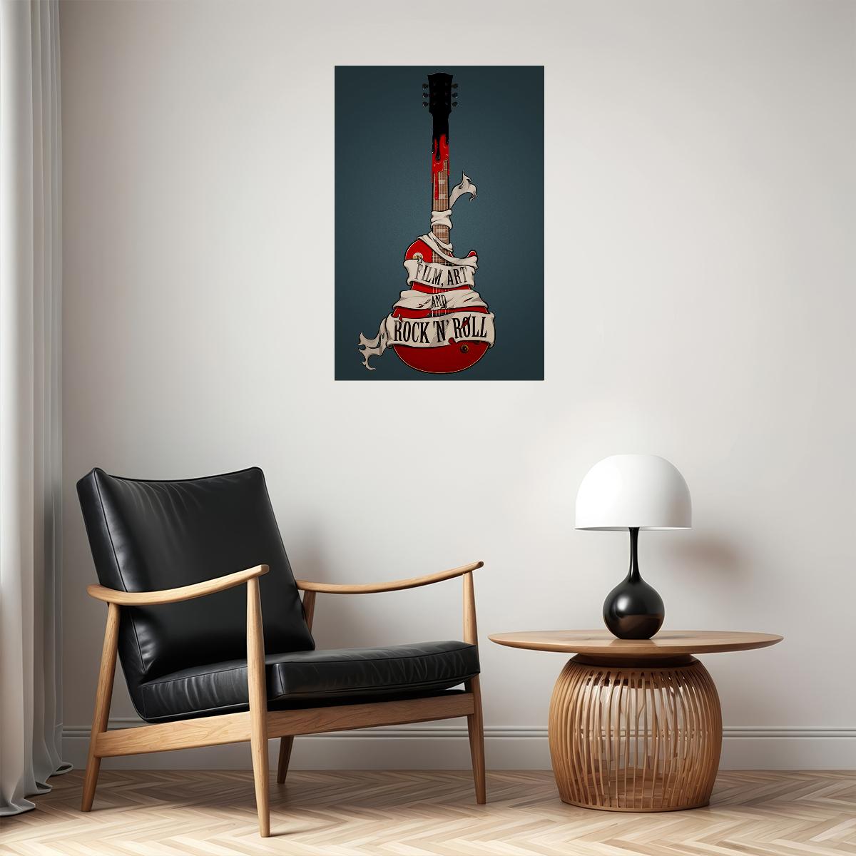 Rock Music Die Hard Blacklite Design Poster Wall Art Print Home Wall Decor