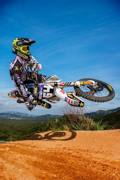 Motocross Sports Action Fly Poster Wall Art Print Home Wall Decor