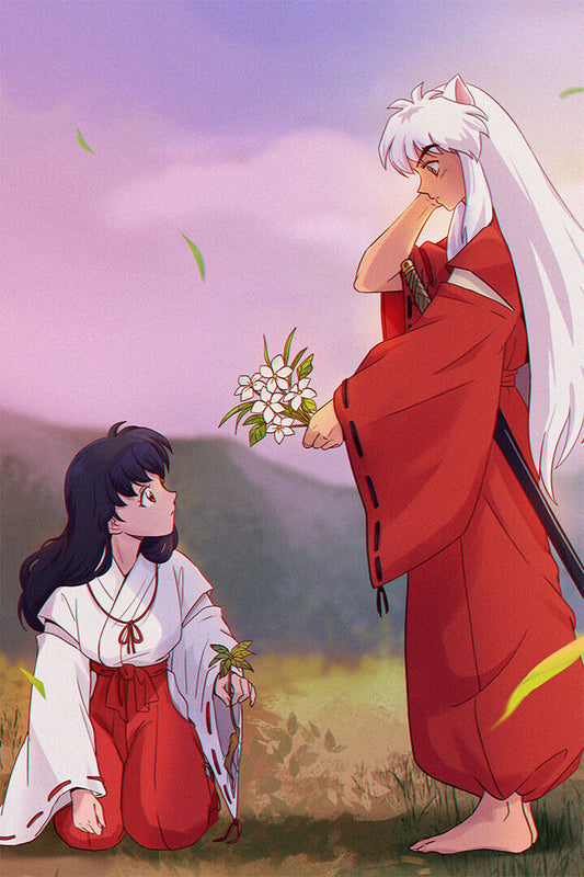 Inu Yasha Anime Fight Scene Artwork Poster Wall Art Print Home Wall Decor